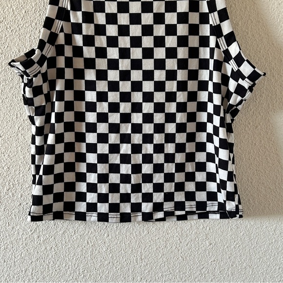 Caution To The Wind Street Gorpcore Checker Cropped Tank Top Women’s Large - Picture 2 of 7